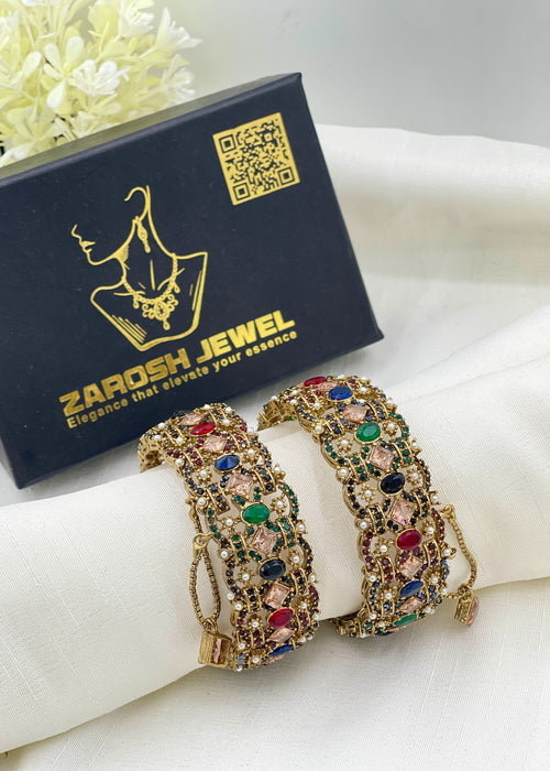 Shop the Humaira Openable Bangle Set from Zarosh Jewel