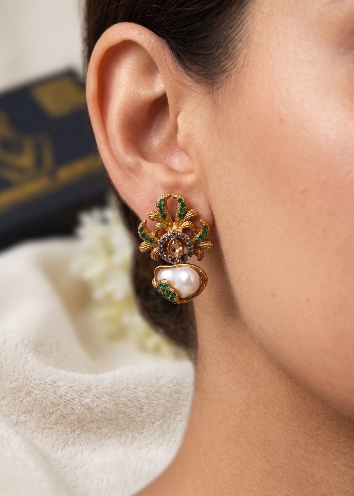 Inas Premium Earring by Zarosh Jewel