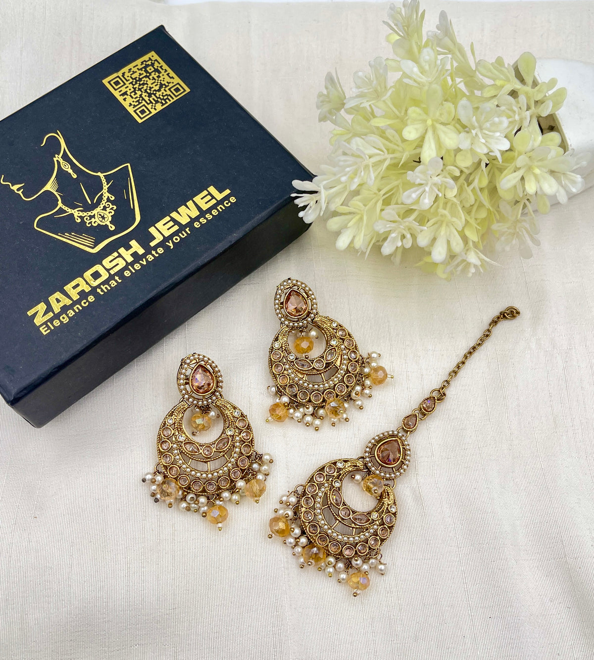 Shop the Inshirah Heritage Earring Tikka from Zarosh Jewel
