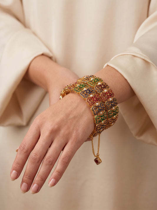 Iqra Royal Pearl Floral Karas