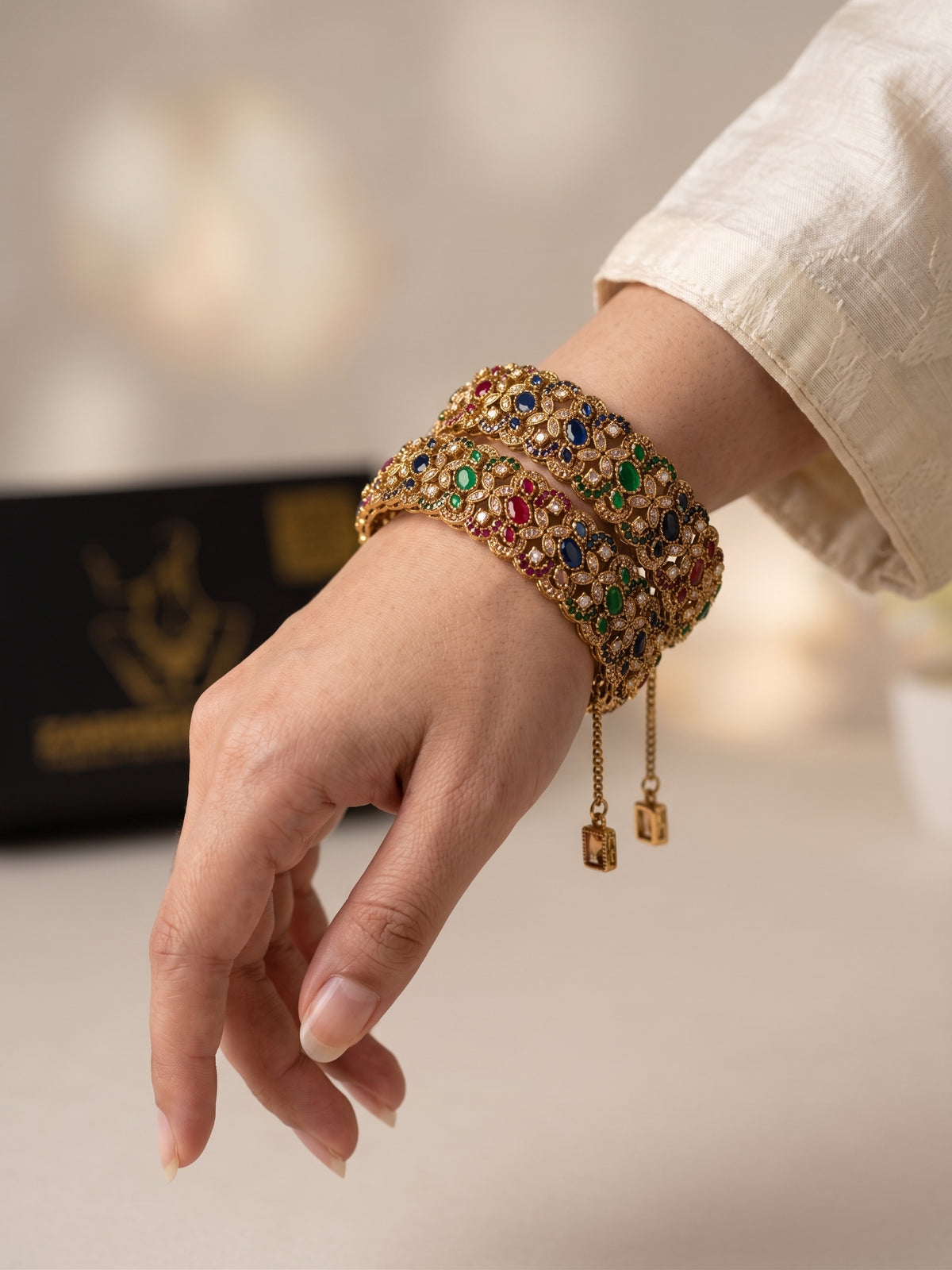Shop the Jasmin Antique Kara Set from Zarosh Jewel