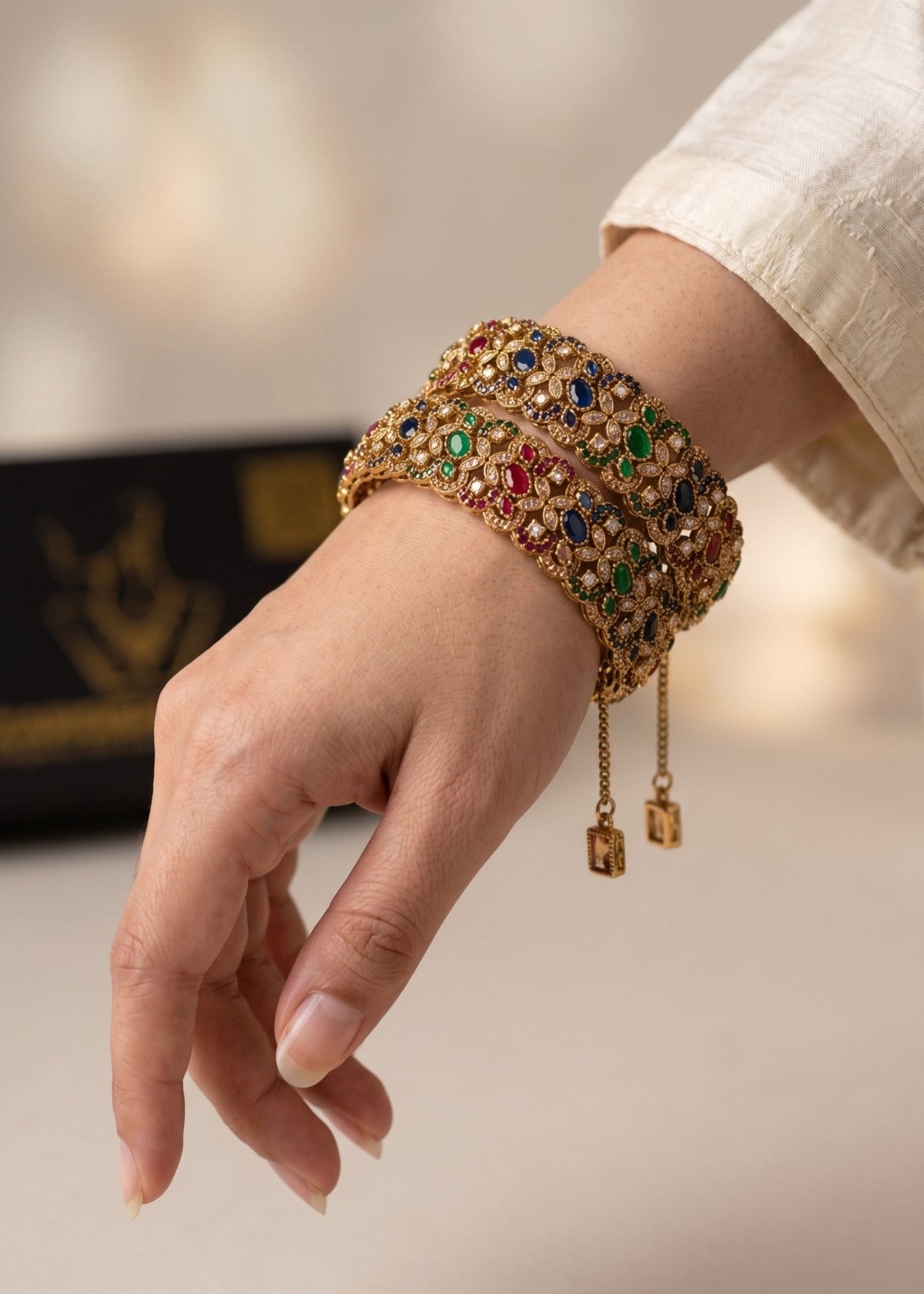 Shop the Jasmin Antique Kara Set from Zarosh Jewel