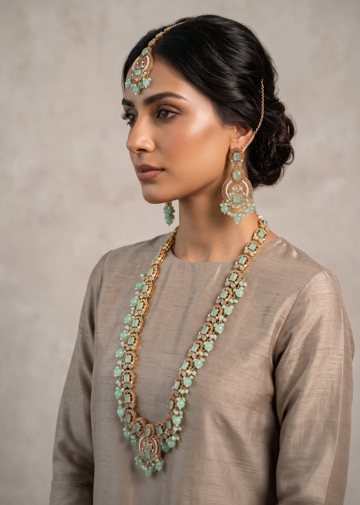 Jawaria Long Mala Set by Zarosh Jewel