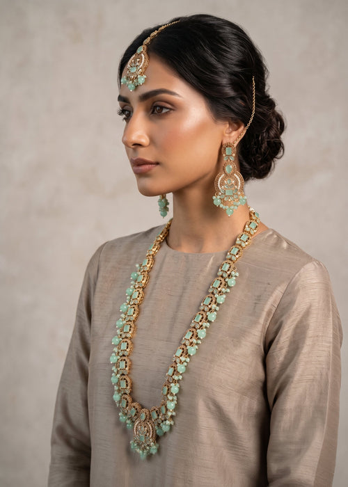 Jawaria Long Mala Set by Zarosh Jewel