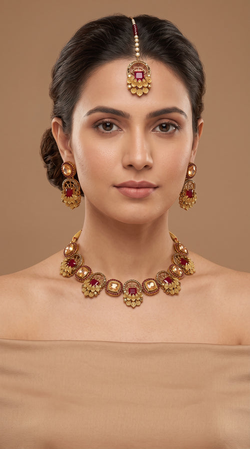Jawayriya Heritage Necklace by Zarosh Jewel