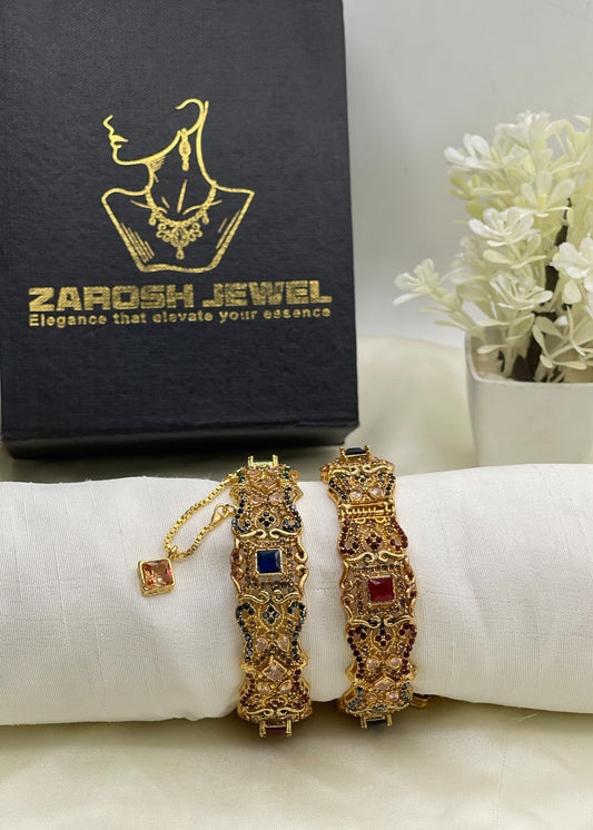 Jaza Adjustable Bangle by Zarosh Jewel
