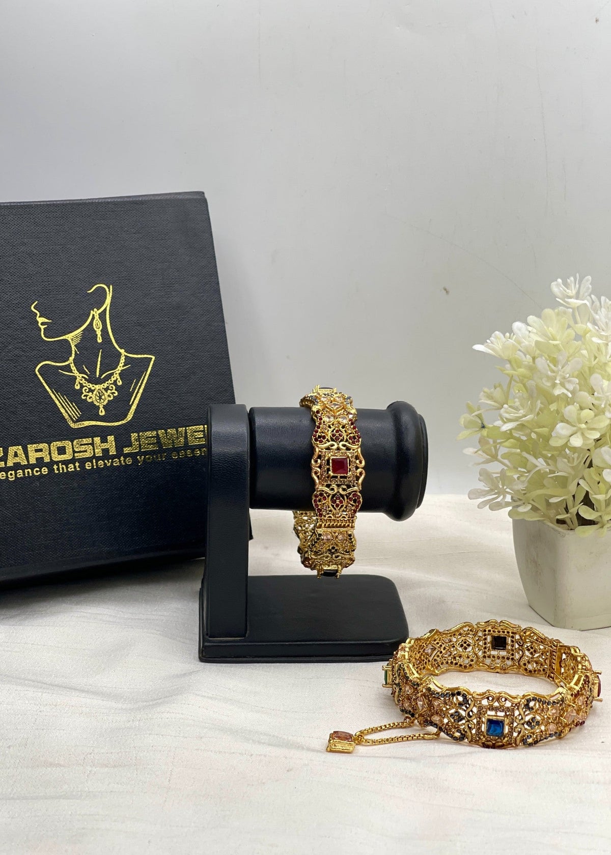 Shop the Jaza Adjustable Bangle from Zarosh Jewel
