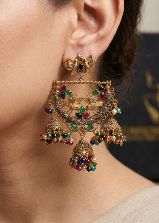 Jhumka Bridal Earrings by Zarosh Jewel