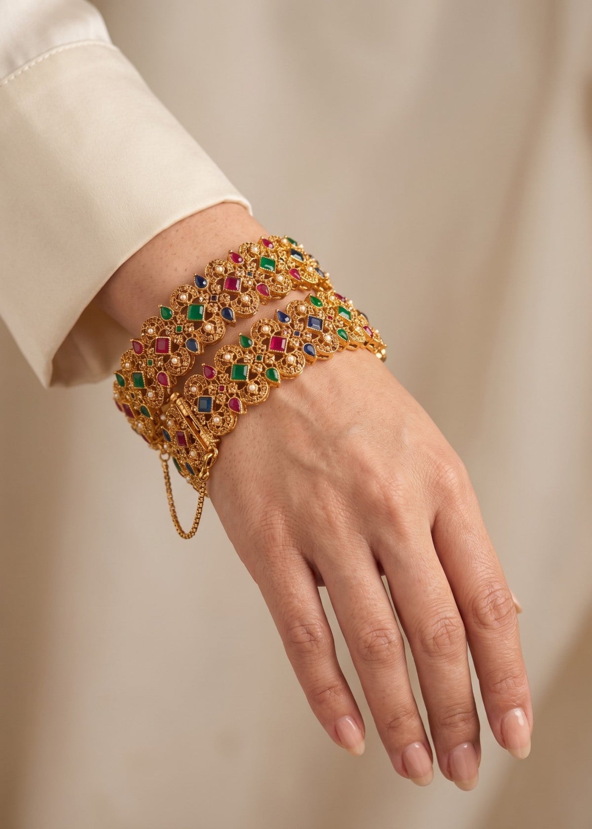Karima Gold Karas by Zarosh Jewel