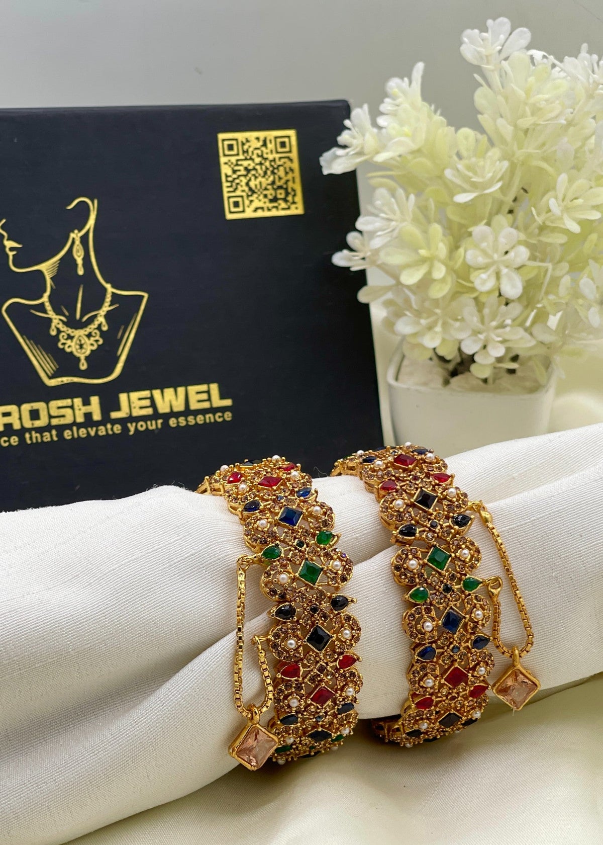 Shop the Karima Gold Karas from Zarosh Jewel