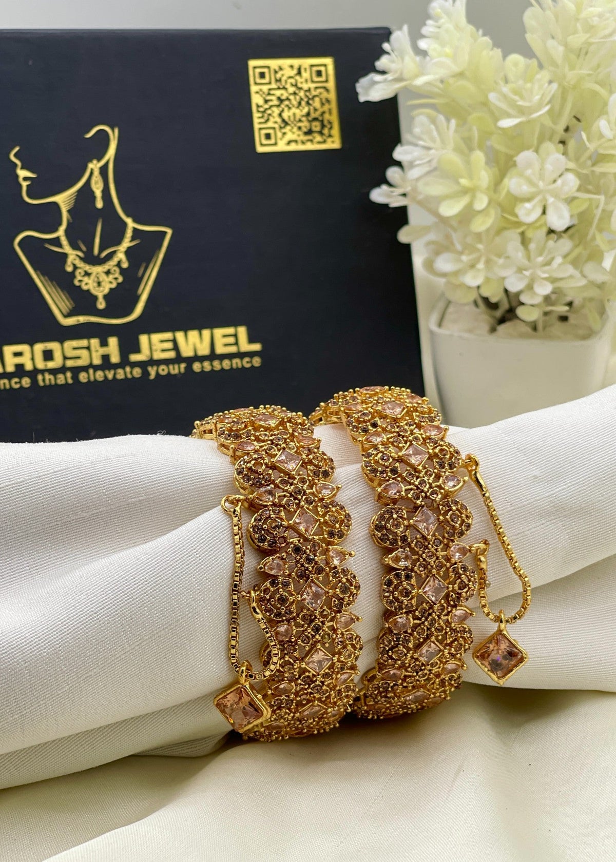 Shop the Karima Gold Karas from Zarosh Jewel