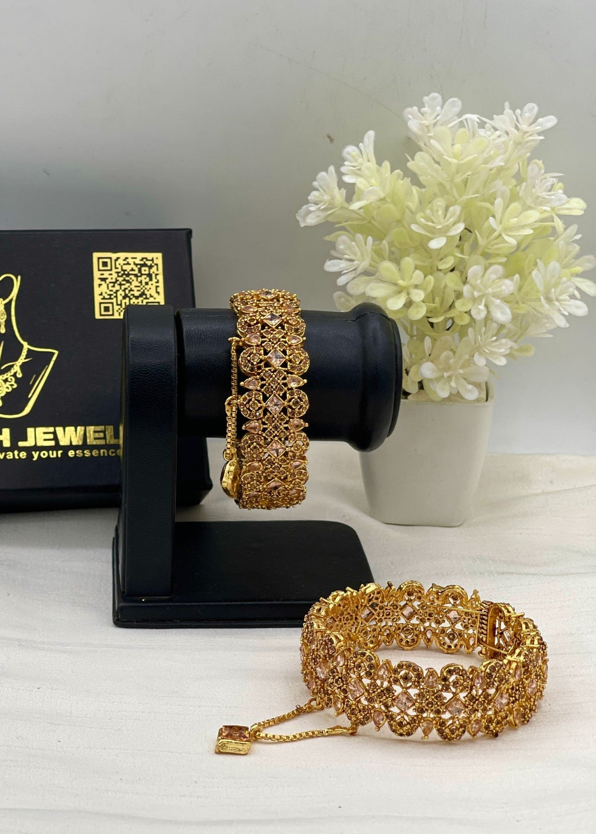 Shop the Karima Gold Karas from Zarosh Jewel