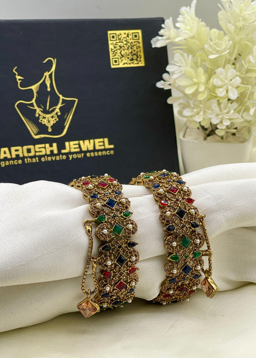 Shop the Karima Gold Karas from Zarosh Jewel