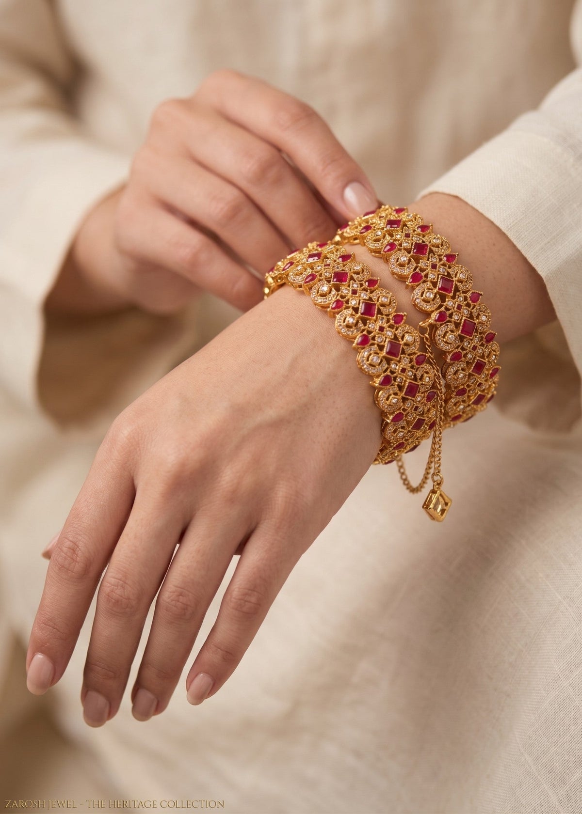 Shop the Karima Gold Karas from Zarosh Jewel