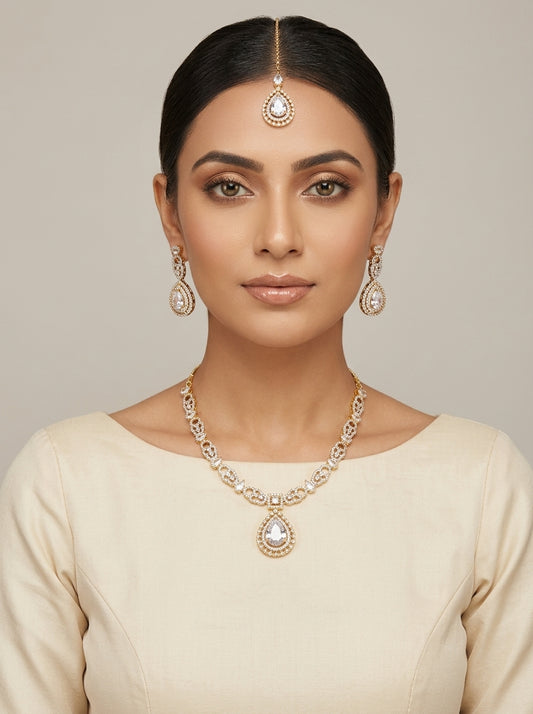 Khadija Necklace Set by Zarosh Jewel