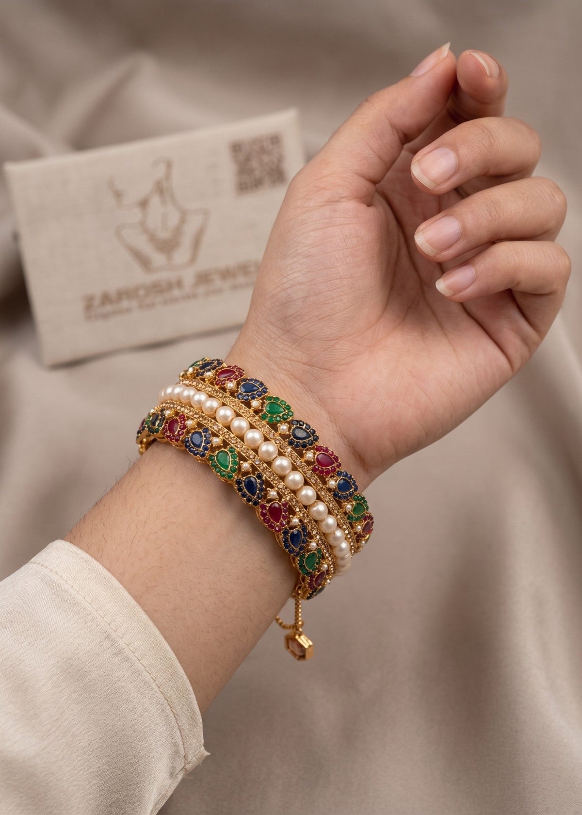 Shop the Khawla Antique Karas from Zarosh Jewel