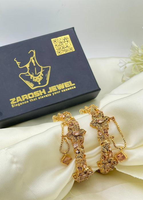 Kissa Openable Bangle Set by Zarosh Jewel