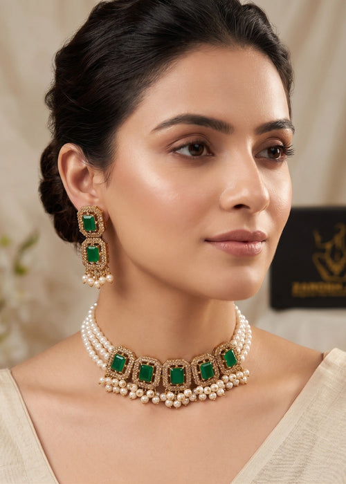 Shop the Kulsoom Heritage Choker Set from Zarosh Jewel