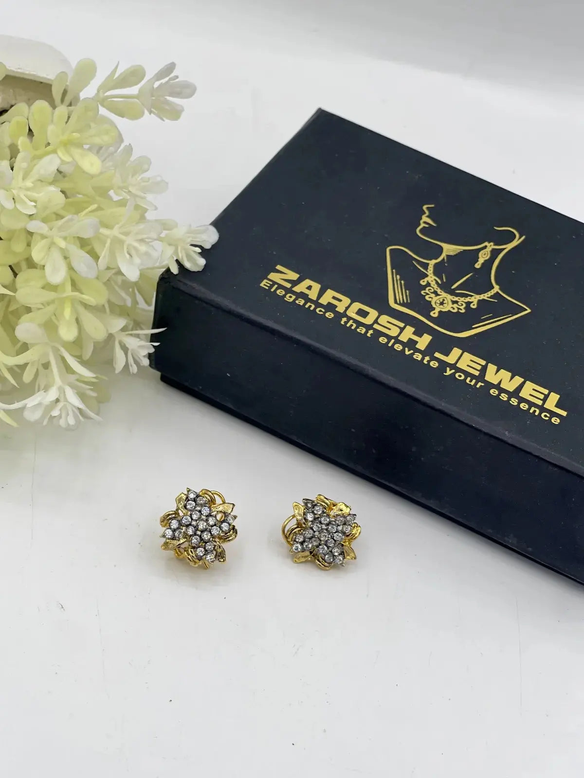 Laiba Crystal Bloom Studs