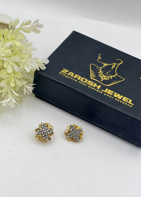 Shop the Laiba Crystal Bloom Studs from Zarosh Jewel