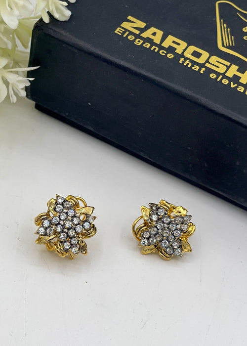 Shop the Laiba Crystal Bloom Studs from Zarosh Jewel