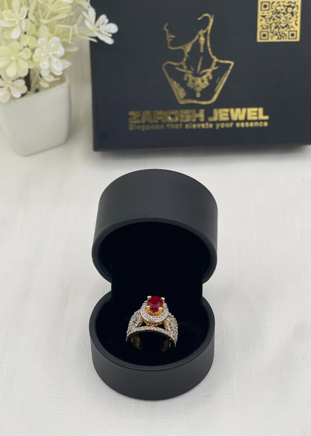 Shop the Lubna Gold Plated Ring from Zarosh Jewel