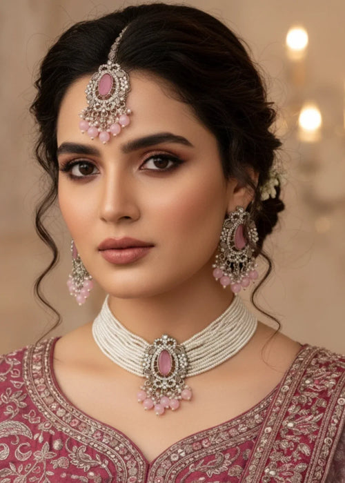 Shop the Lumiera Pearl Choker Set from Zarosh Jewel