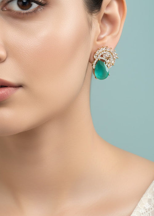 Shop the Luna Crystal Drop Earrings from Zarosh Jewel
