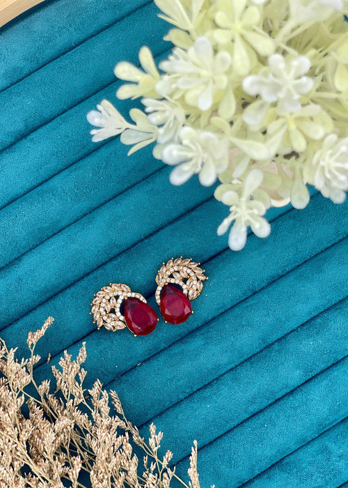 Shop the Luna Crystal Drop Earrings from Zarosh Jewel