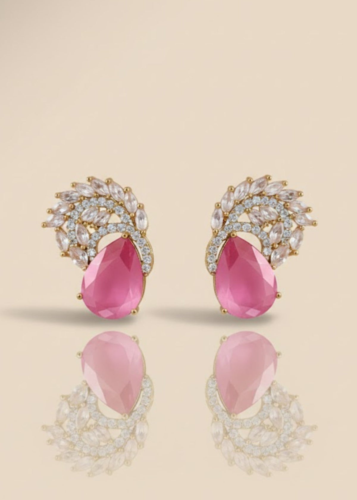 Shop the Luna Crystal Drop Earrings from Zarosh Jewel