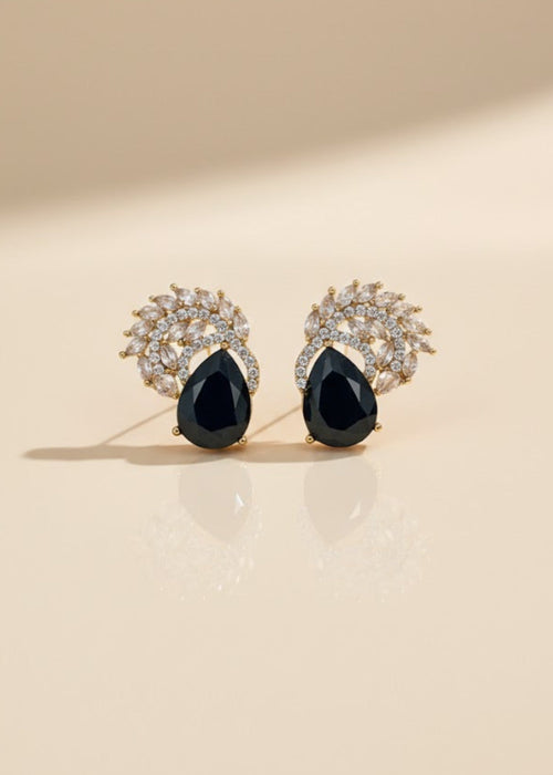 Shop the Luna Crystal Drop Earrings from Zarosh Jewel