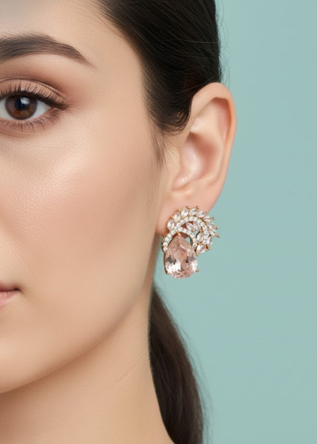 Shop the Luna Crystal Drop Earrings from Zarosh Jewel
