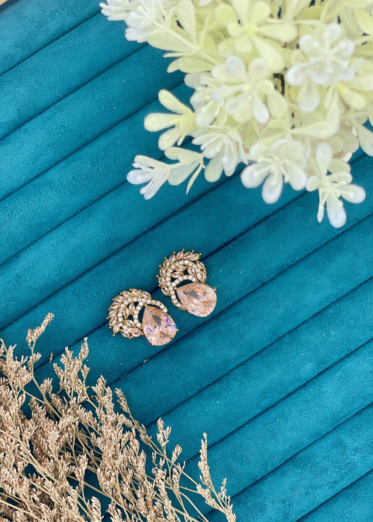 Shop the Luna Crystal Drop Earrings from Zarosh Jewel