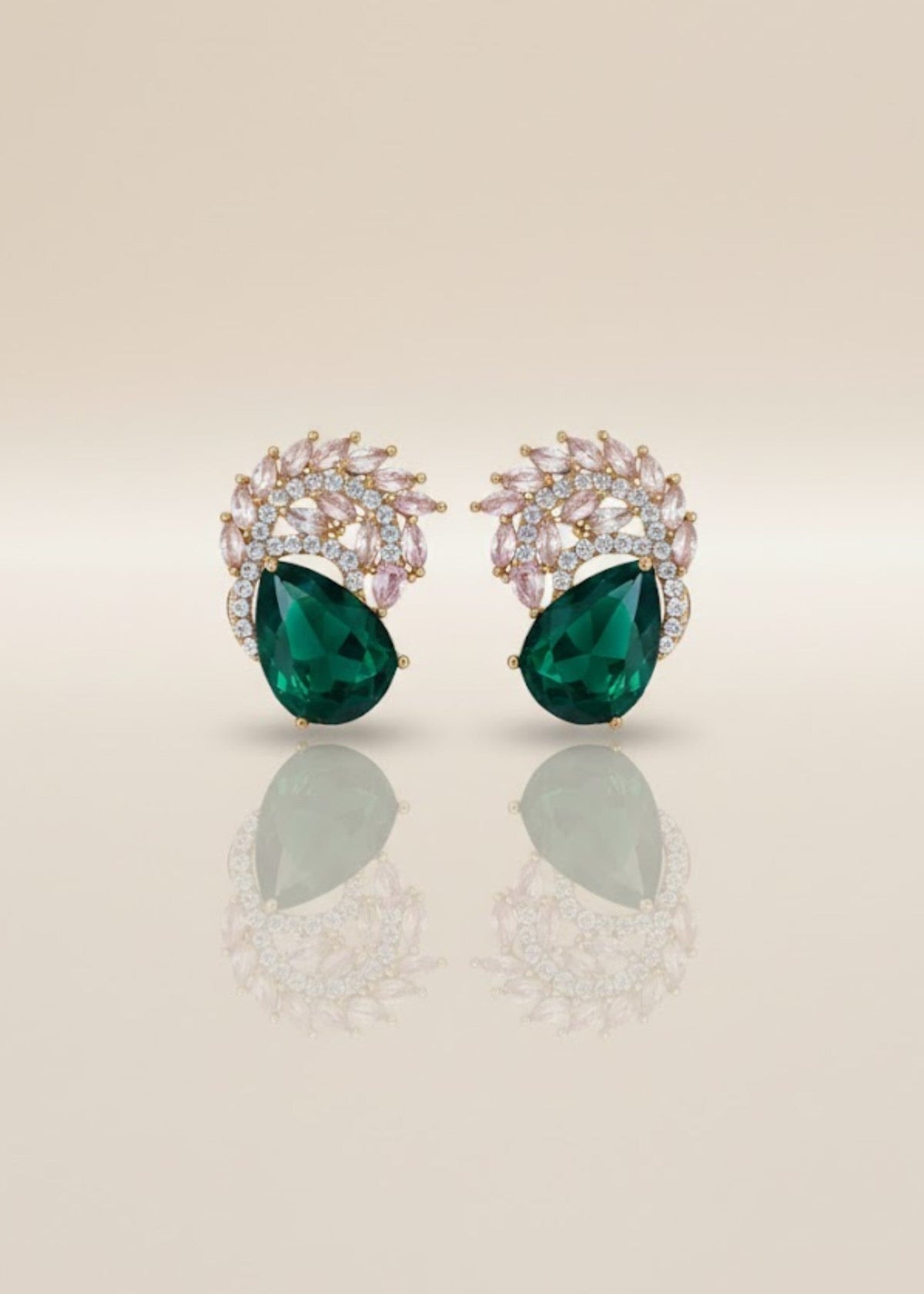 Shop the Luna Crystal Drop Earrings from Zarosh Jewel