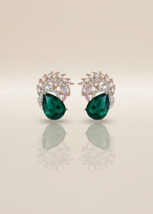 Shop the Luna Crystal Drop Earrings from Zarosh Jewel
