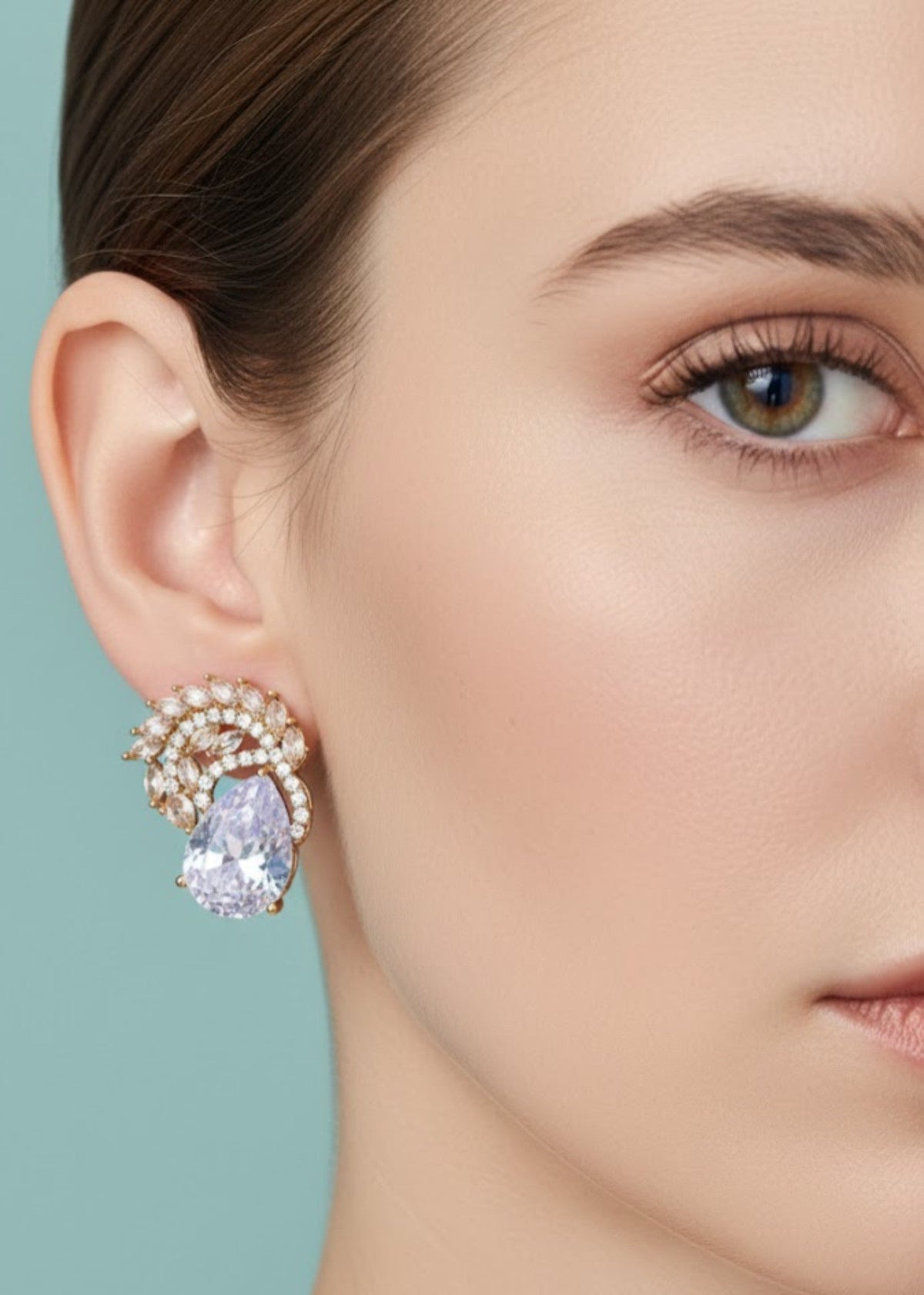 Shop the Luna Crystal Drop Earrings from Zarosh Jewel