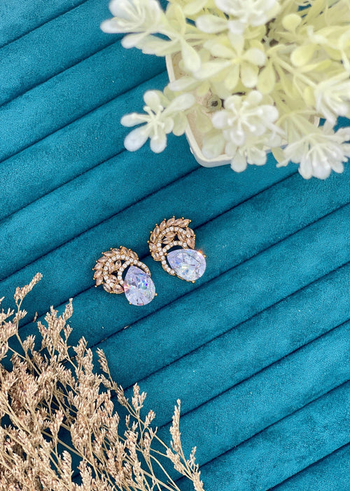 Shop the Luna Crystal Drop Earrings from Zarosh Jewel