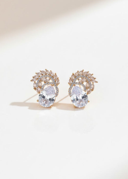Shop the Luna Crystal Drop Earrings from Zarosh Jewel