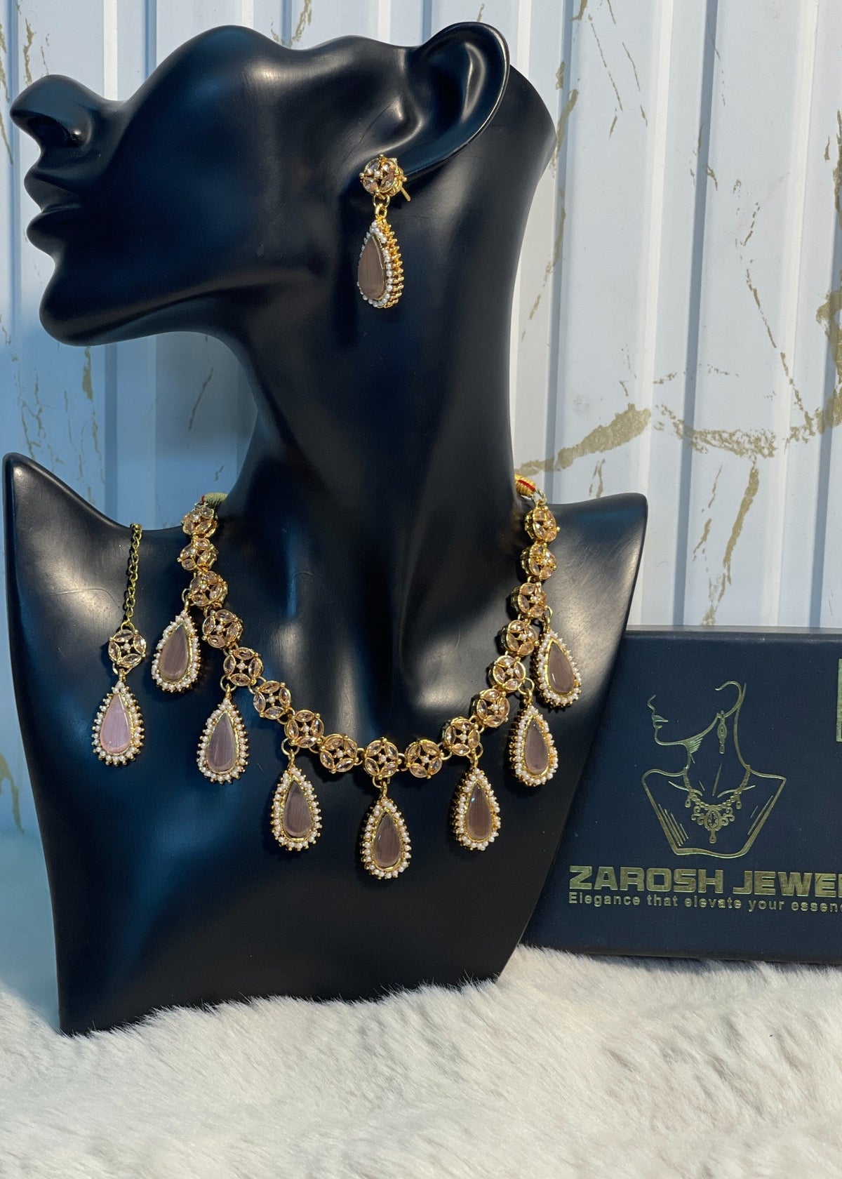 Shop the Luna Necklace Set from Zarosh Jewel