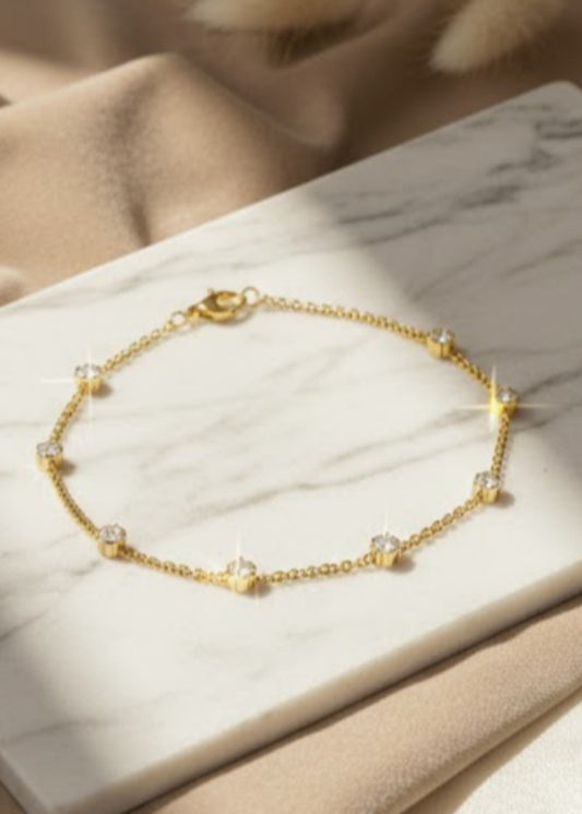 Shop the Lustre Line Gold Bracelet from Zarosh Jewel