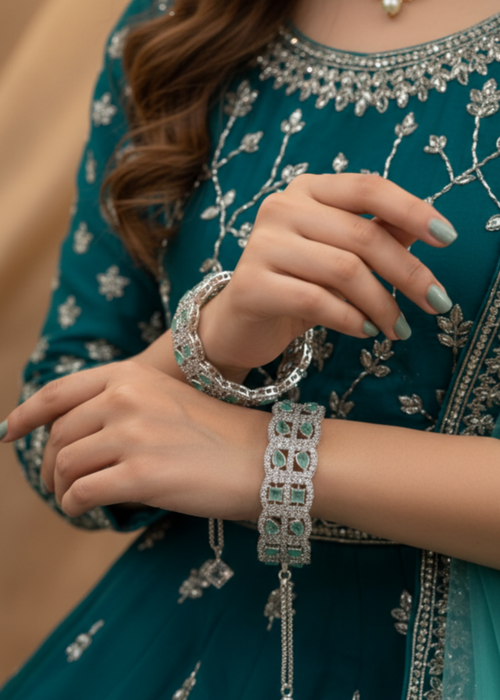 Shop the Luxe Radiant Bangles Openable from Zarosh Jewel