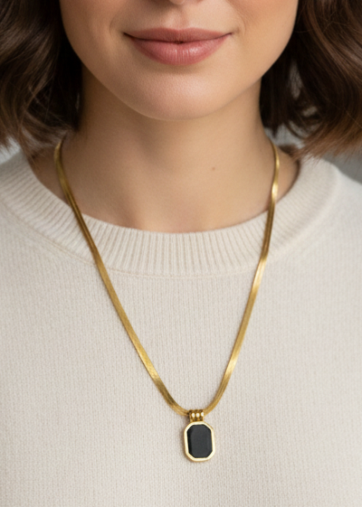 Shop the Luxe Snake Chain Pendant from Zarosh Jewel