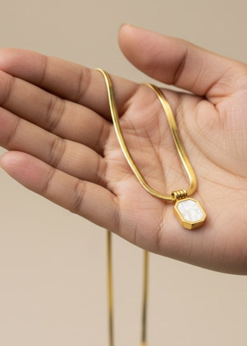 Shop the Luxe Snake Chain Pendant from Zarosh Jewel