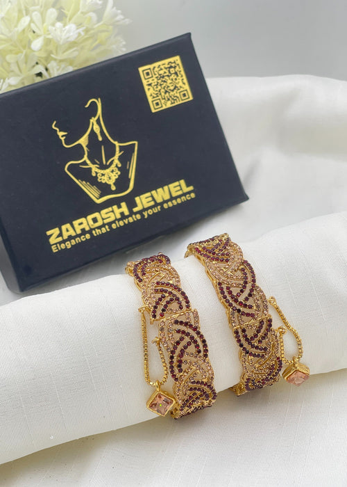 Shop the Madiha Openable Bangle Set from Zarosh Jewel