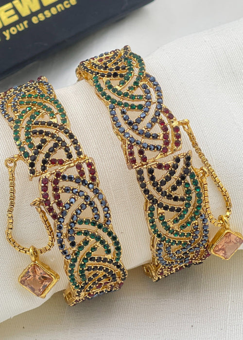 Shop the Madiha Openable Bangle Set from Zarosh Jewel