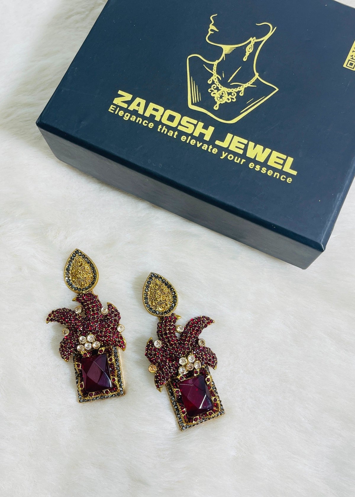 Shop the Maharaja Dangle Earrings from Zarosh Jewel