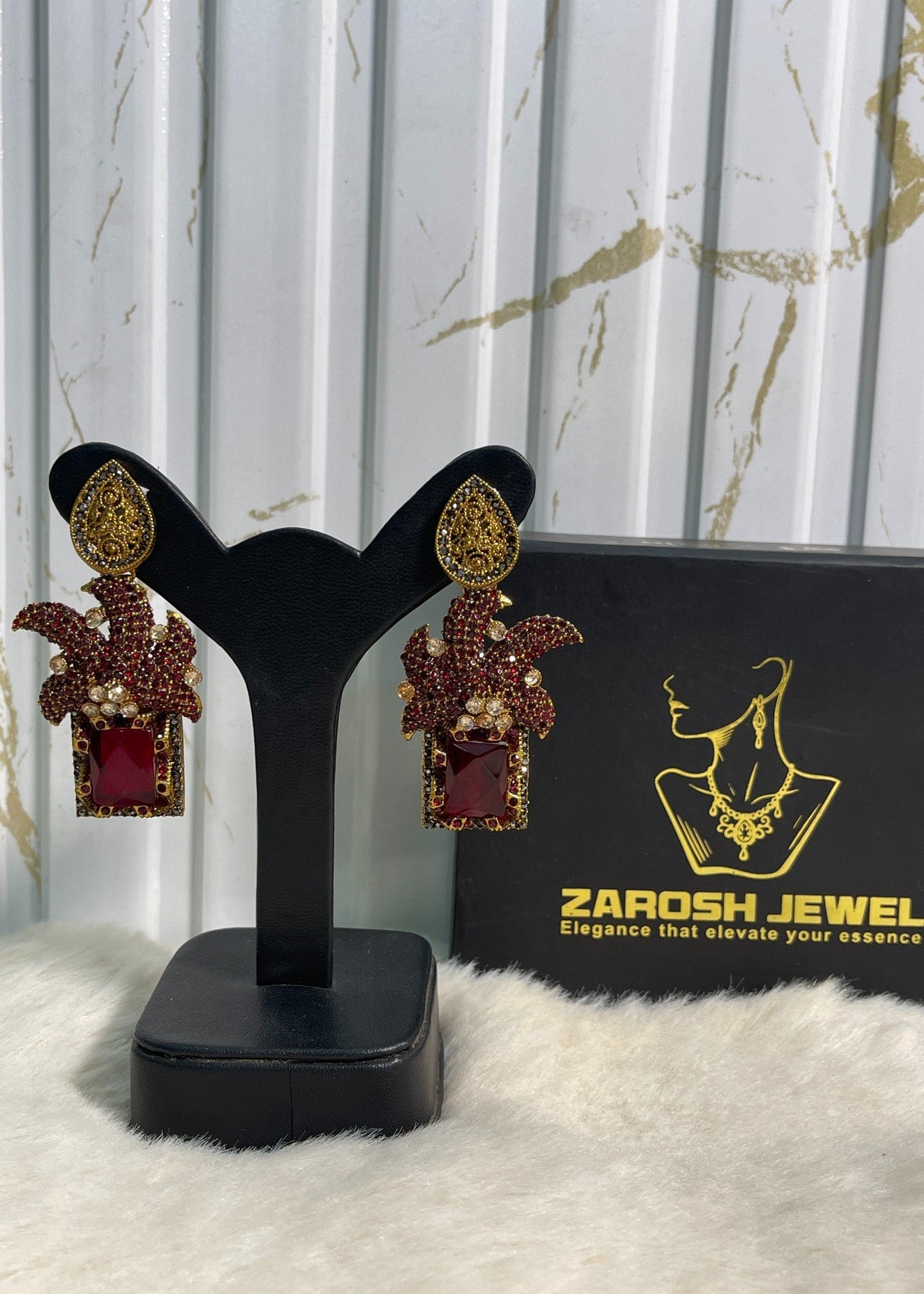 Shop the Maharaja Dangle Earrings from Zarosh Jewel