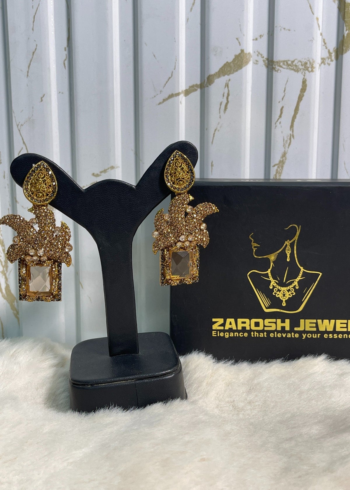 Shop the Maharaja Dangle Earrings from Zarosh Jewel