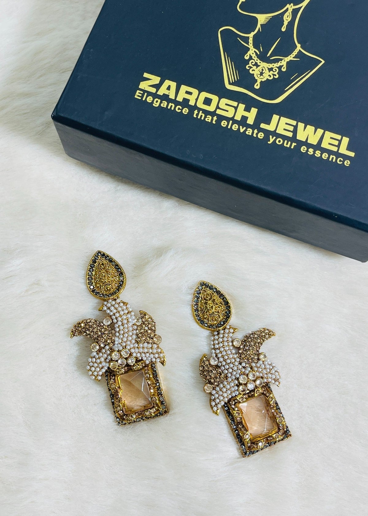 Shop the Maharaja Dangle Earrings from Zarosh Jewel