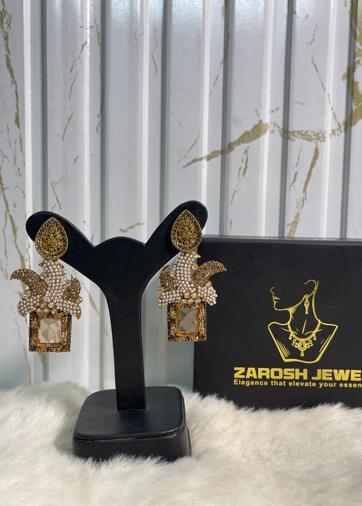 Shop the Maharaja Dangle Earrings from Zarosh Jewel